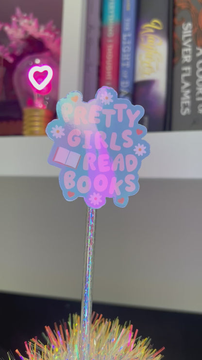 Pretty Girls Read Books Sticker